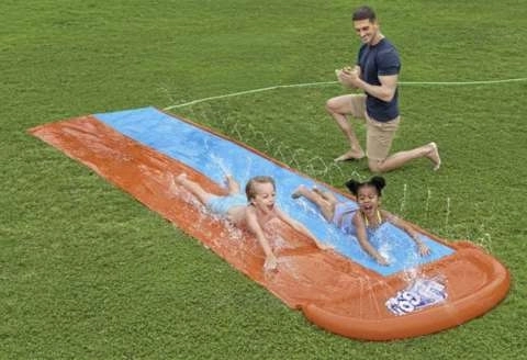 Double Water Slide H2O GO! Lama Rama – Orange and Blue