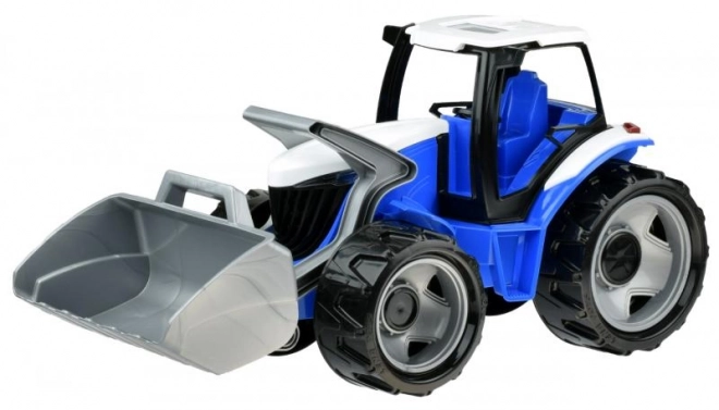 Blue and Gray Tractor with Scoop