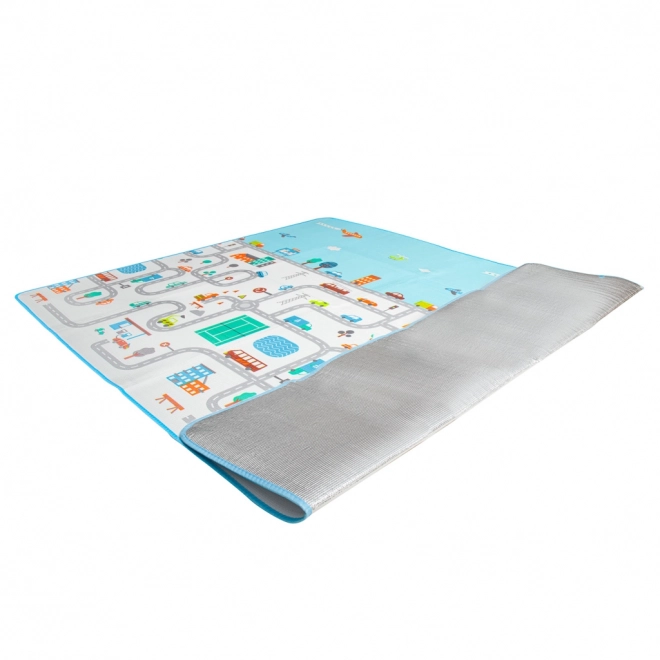 Large Foldable Foam Play Mat City Design