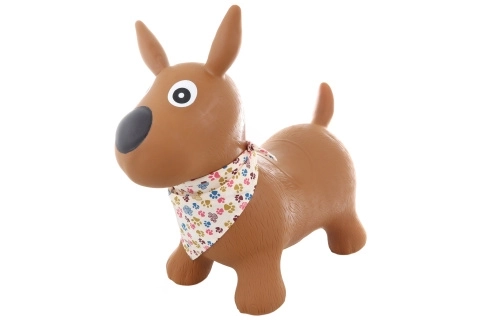 Rubber Bouncing Dog with Scarf