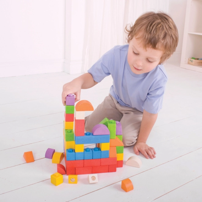 Bigjigs Baby Wooden Connecting Blocks Set