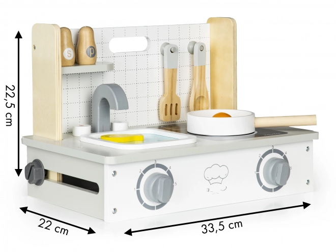 Wooden Mini Kitchen with Accessories