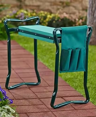 Klappbarer Gartenkniekissen und Sitzhocker 3in1 mit Organizer