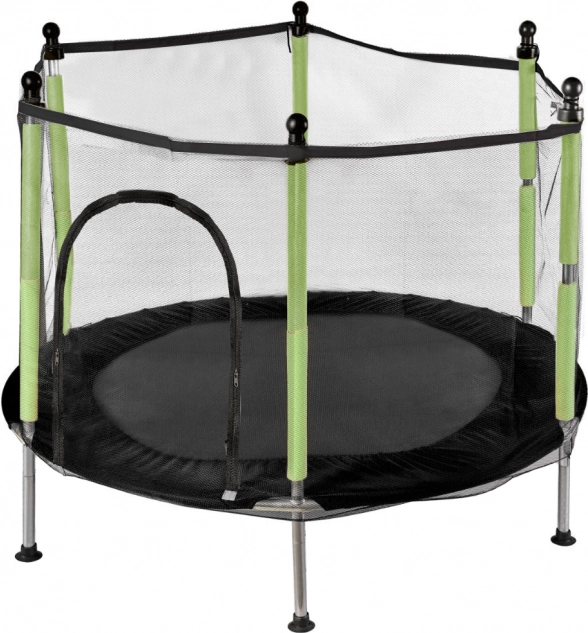 trampolino da giardino per bambini con rete verde 140 cm