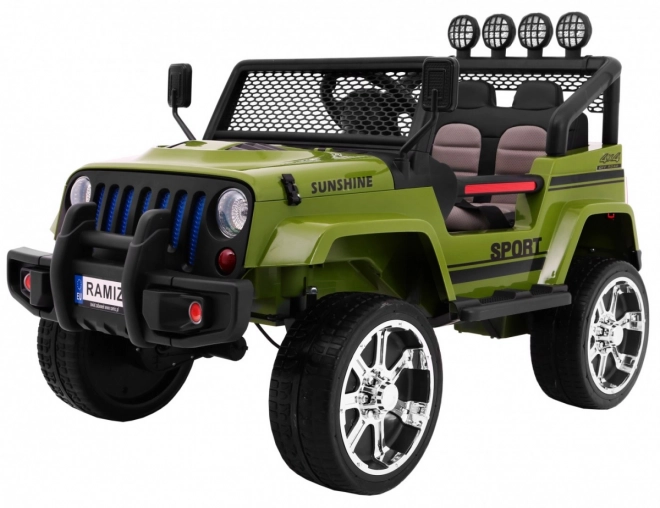 Off-road Car Raptor Drifter Green + Remote Control + 4x4 Drive + Storage Space + Slow Start + MP3 LED Light