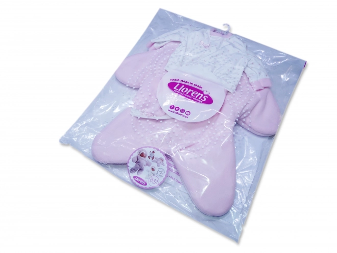 New Born Doll Outfit Llorens 3-Piece Fleece Star Romper