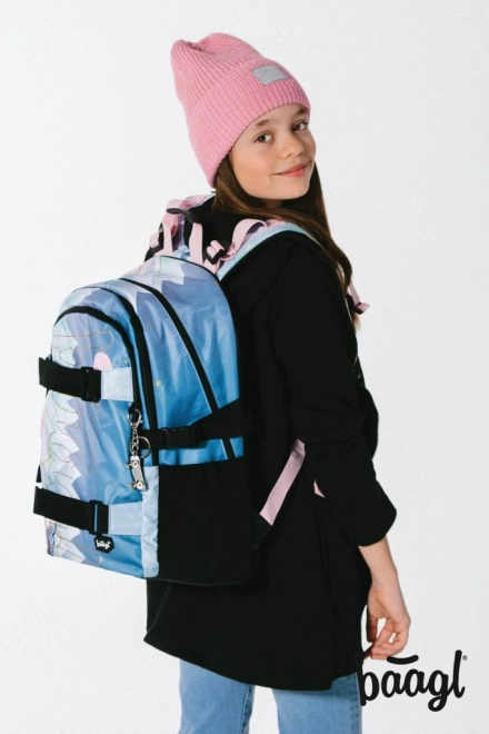 Baagl Skate Moon School Backpack Set