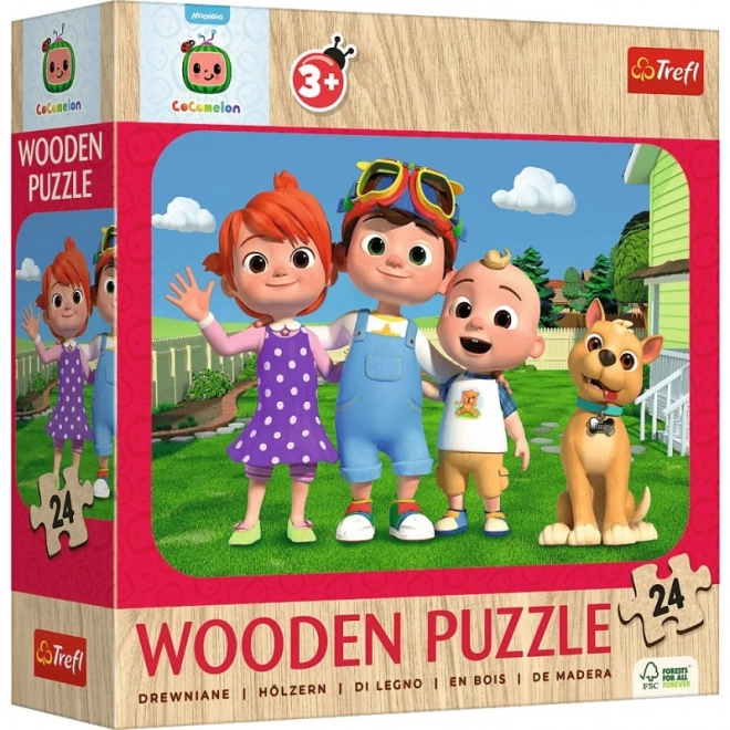 Wooden Puzzle Cocomelon: Happy Cocomelon 24 Pieces