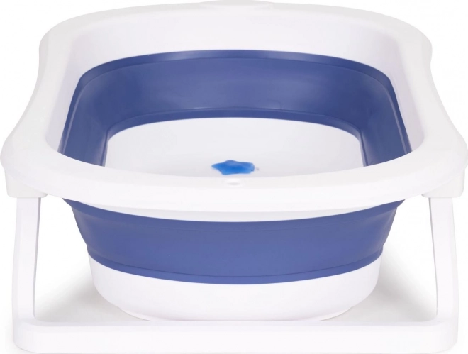 EcoToys Foldable Baby Bathtub with Drain - Blue