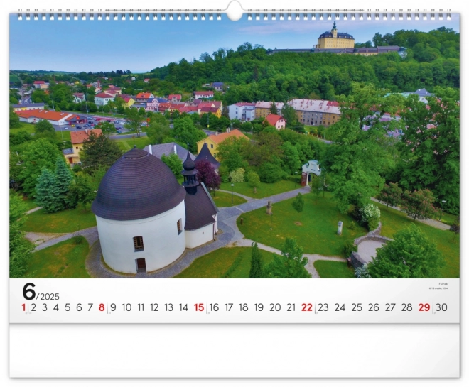 Wall Calendar with Czech Landscapes 2025