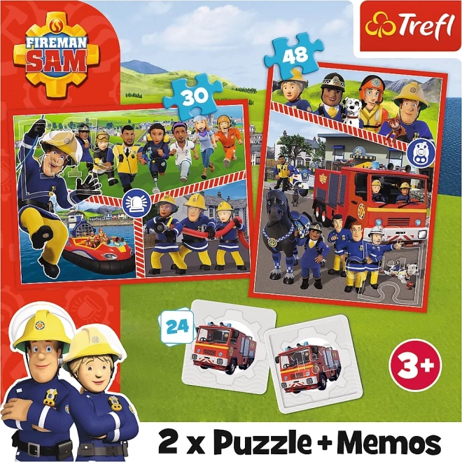 Fireman Sam Team Puzzle Set and Memory Game