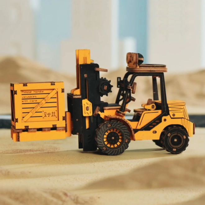 Wooden 3D Puzzle Forklift by RoboTime