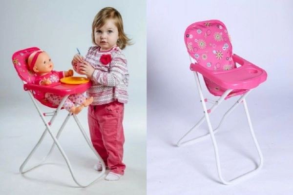 High Chair for Dolls with Table