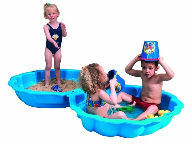 MAXI-Muschel-Sandkasten mit Deckel blau
