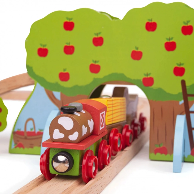 Bigjigs Rail Wooden Farm Train Set