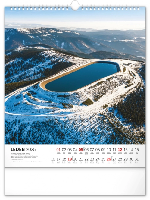 Wall Calendar Czech Republic 2025