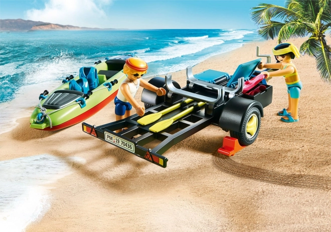 Playmobil Family Fun Beach Car with Boat Trailer