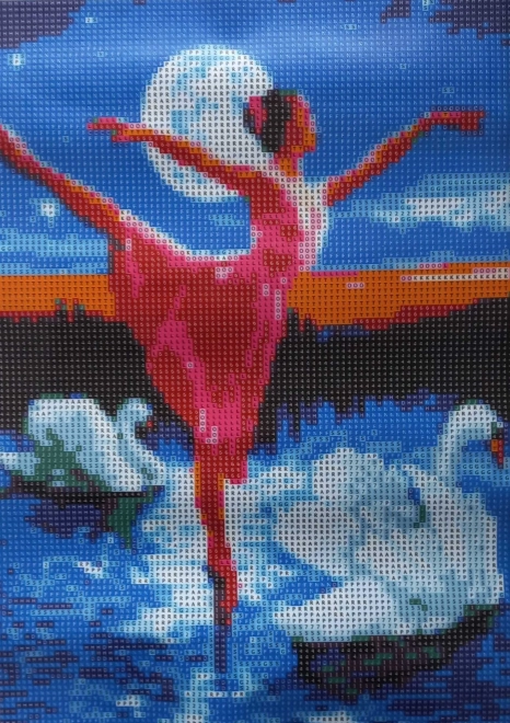 Diamond Painting Ballerina Among Swans 30x40cm