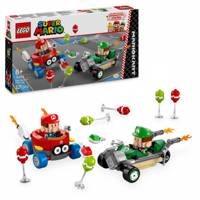 Mario Kart Baby Mario vs Baby Luigi Construction Set