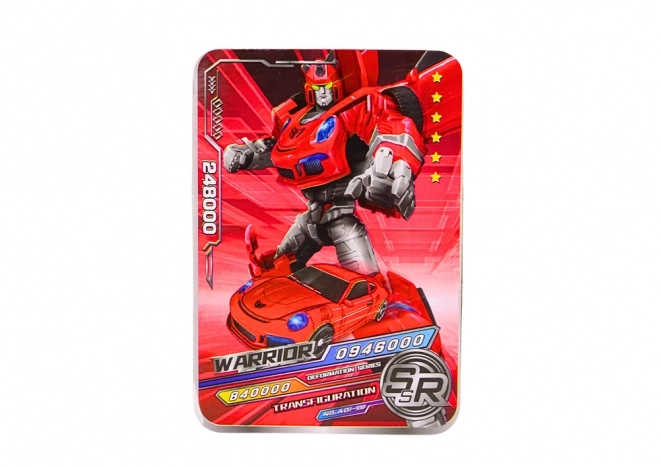 2-in-1 Red Transforming Sports Car and Robot