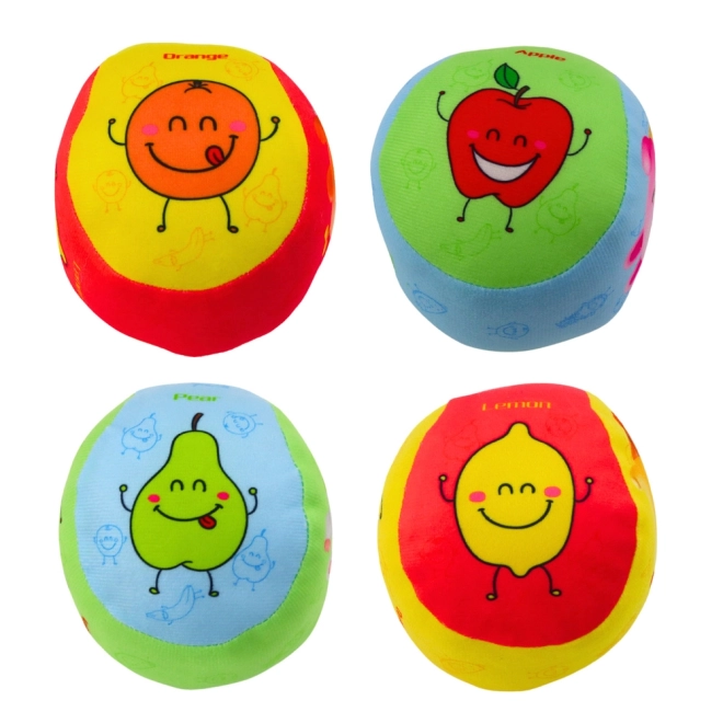 Set di palline morbide per bambini con motivi di frutta