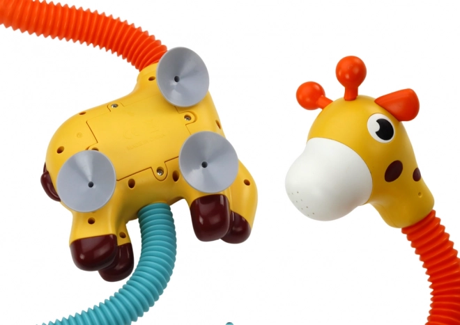 Yellow Giraffe Bath Sprinkler Toy