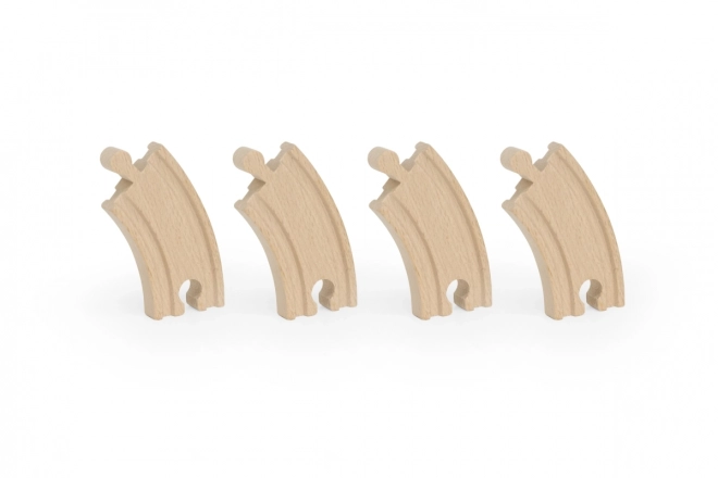 Wooden Train Track Curve Set