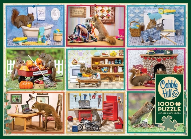 Puzzle Veverky Doma 1000 Pezzi Cobble Hill