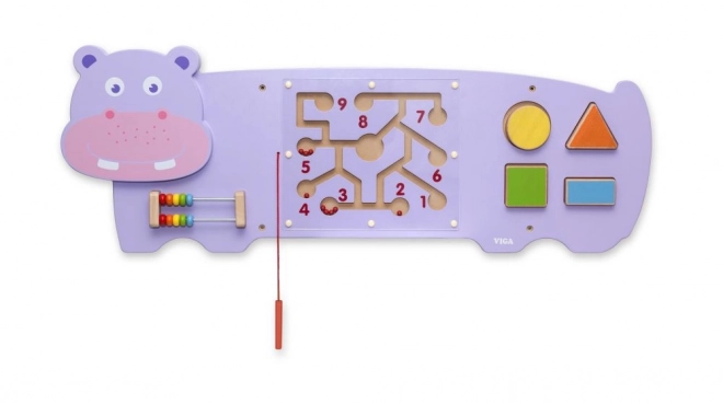 Manipulative Sensory Board for Infants Hippo