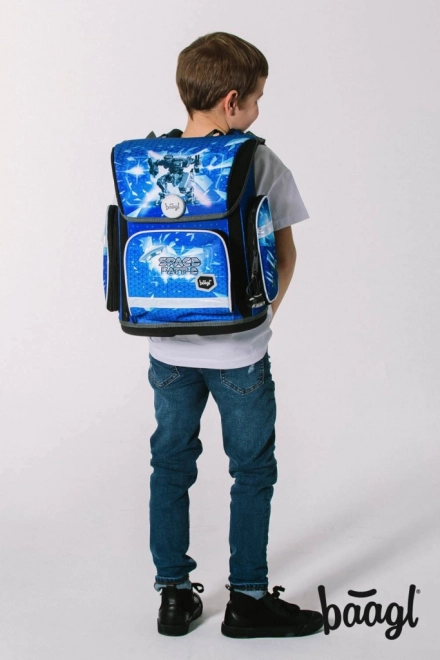 Baagl School Backpack Ergo Space Battle