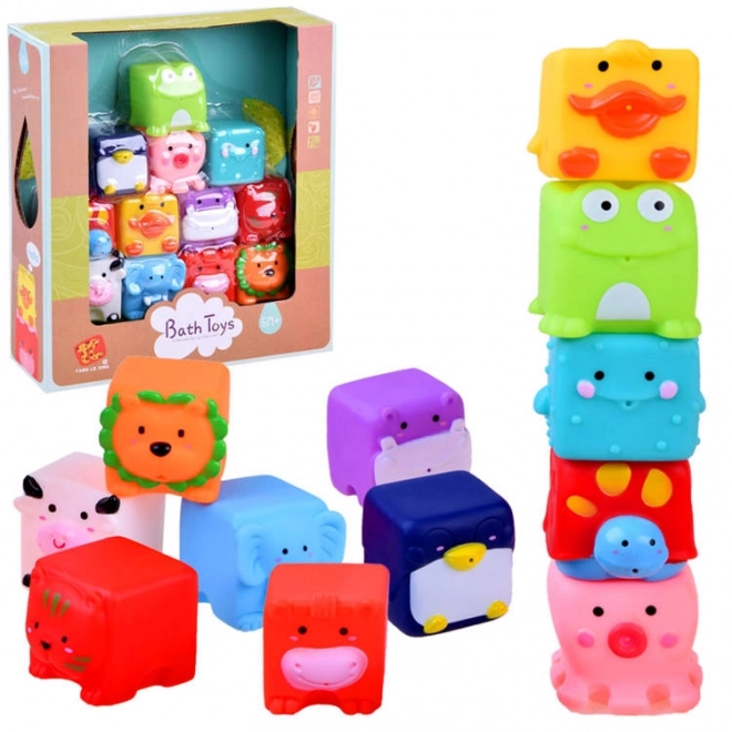 Colorful Bath Animal Toys Set 12 pcs