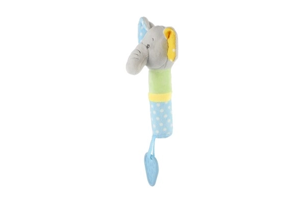 Squeaky Plush Elephant Teether Toy