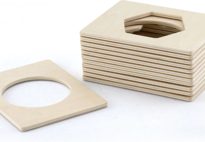 Modelli magnetici in legno con forme per dipingere