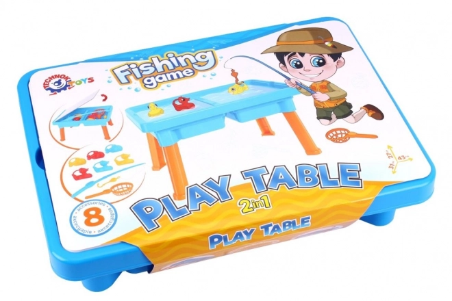 Educational 2-in-1 Activity Table and Fishing Game