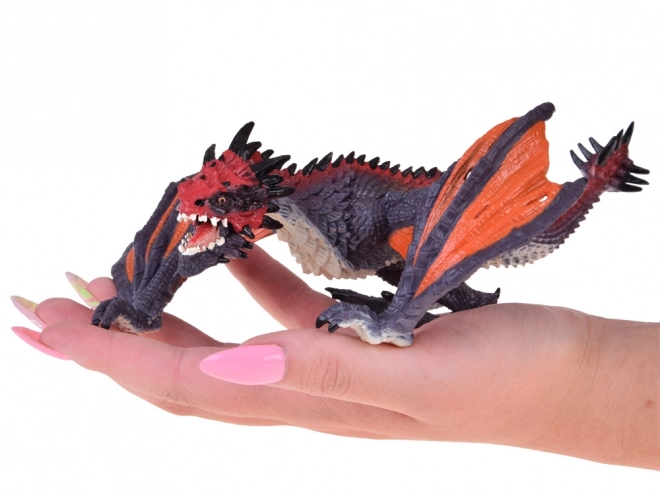 Gray and Orange Dragon Toy Figure