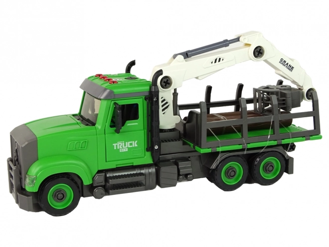 Green Timber Transport Vehicle