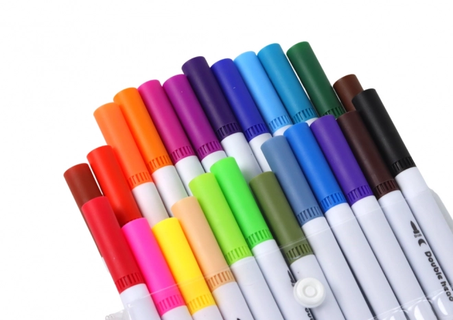 Set of Dual-Tip Markers 24 Multicolor in Organizer