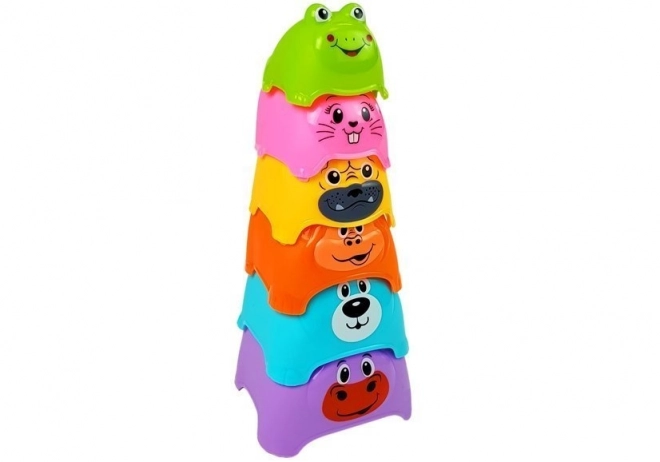 Rainbow Animal Stacking Cups for Babies