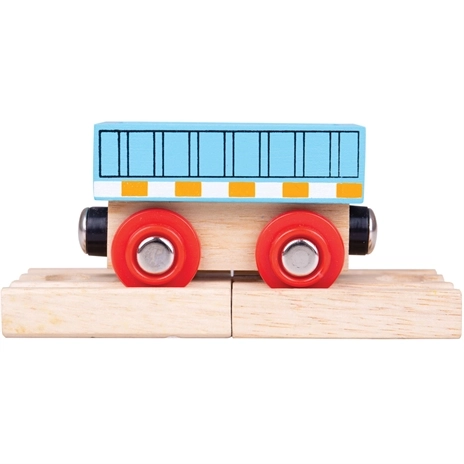 Blue Train Car by Bigjigs Rail