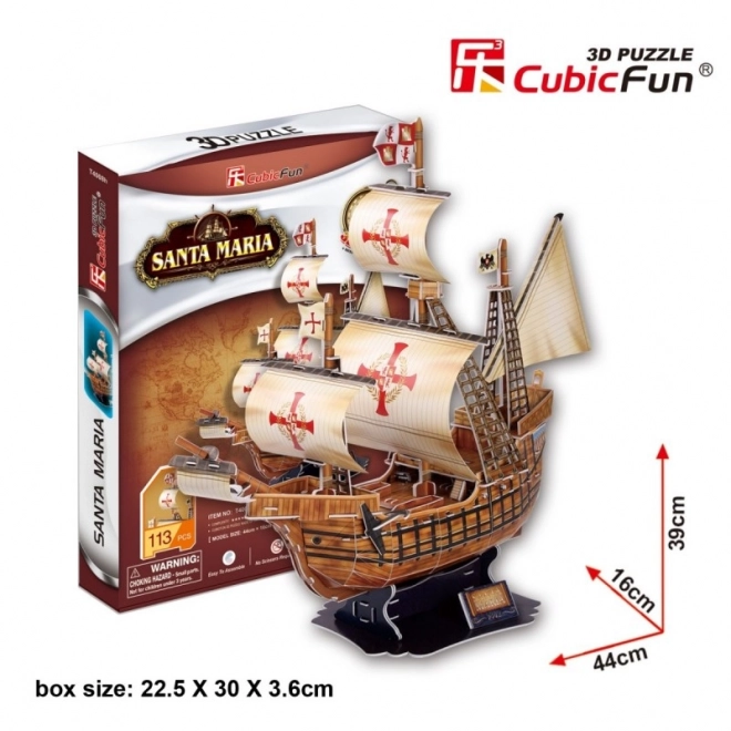 3d puzzle santa maria