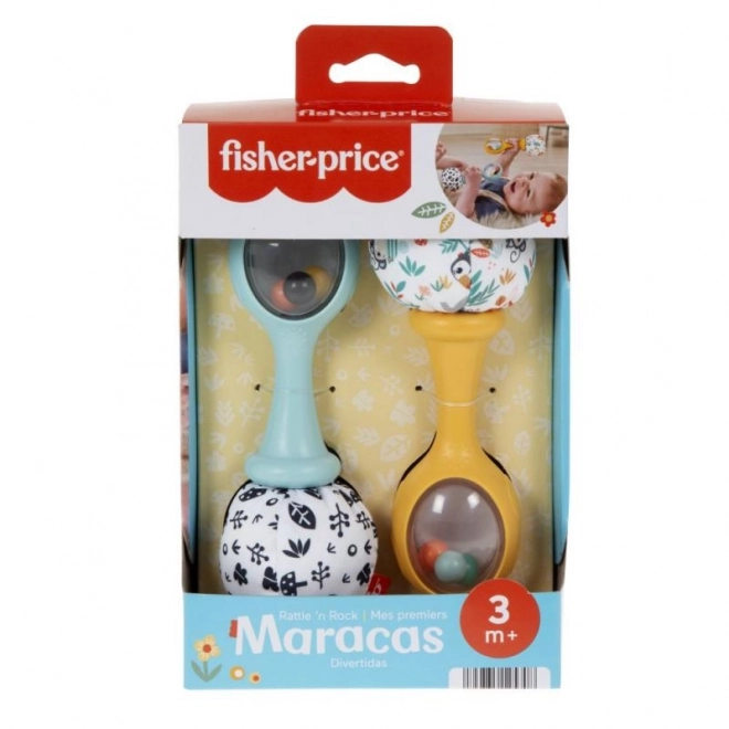 Fisher-price rattling maracas with leaves and animals