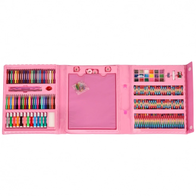 Art Set in Pink Carry Case with 208 Pieces