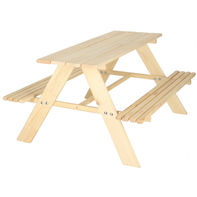 Children's Wooden Garden Bench and Table Set