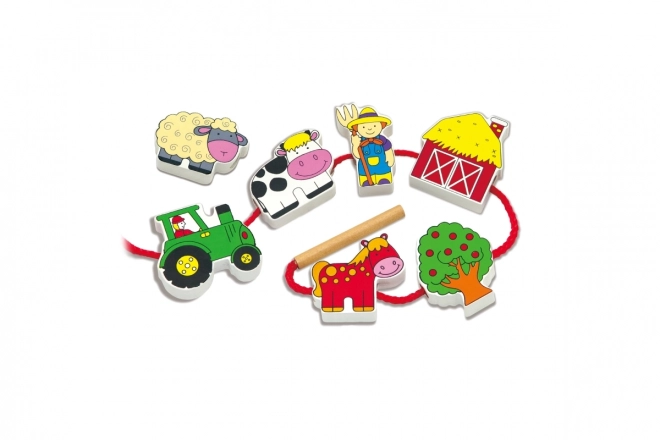 Wooden Farm Lacing Set