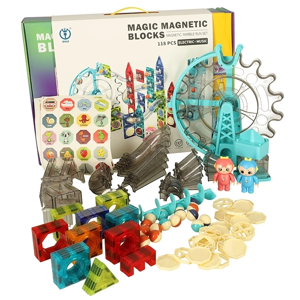 Magnetic Building Blocks Marble Track with Sound and Music