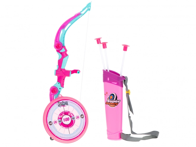 Archery Play Set with Arrows and Target - Pink