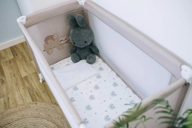 Travel Crib Love Sloth Beige