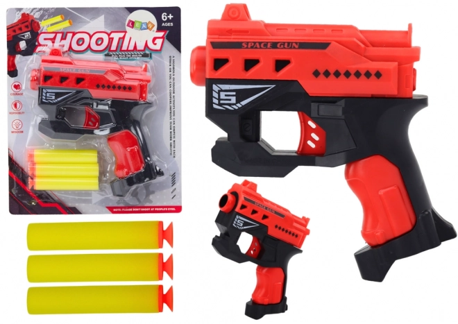 Mini Foam Dart Gun with Suction Cups Red