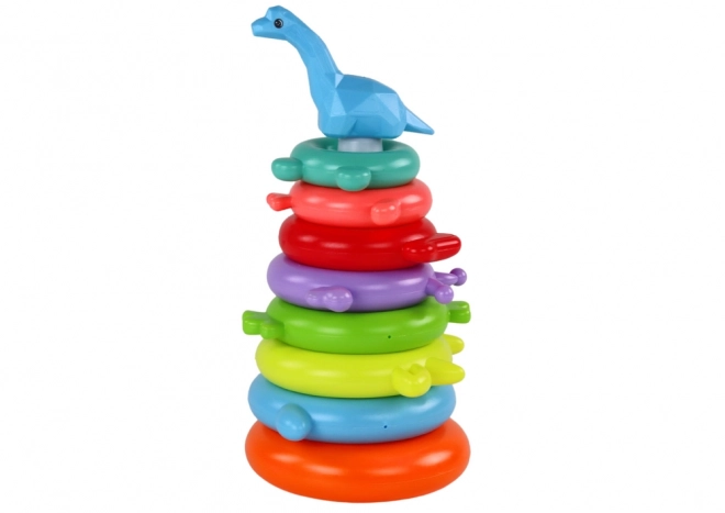 Colorful Giraffe Stacking Toy with 8 Rings