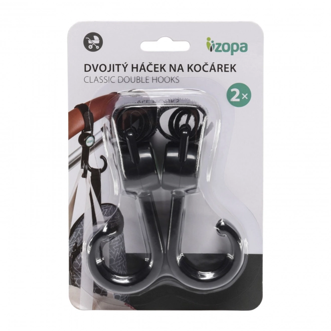 Double Stroller Hooks Set